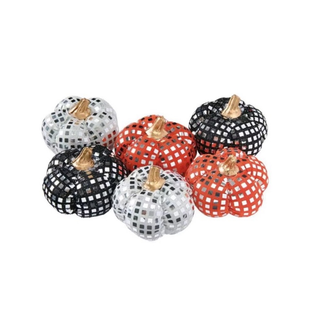 Disco Pumpkins Bowl Filler Decor Wreath Making DIY Craft Supplies Fall